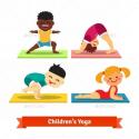 kids-doing-yoga-poses-on-colorful-mats